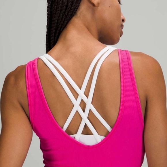 Lululemon Power Pivot Tank Top *Rib sonic pink - Picture 3 of 3